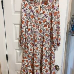 Floral Long Sleeve Dress